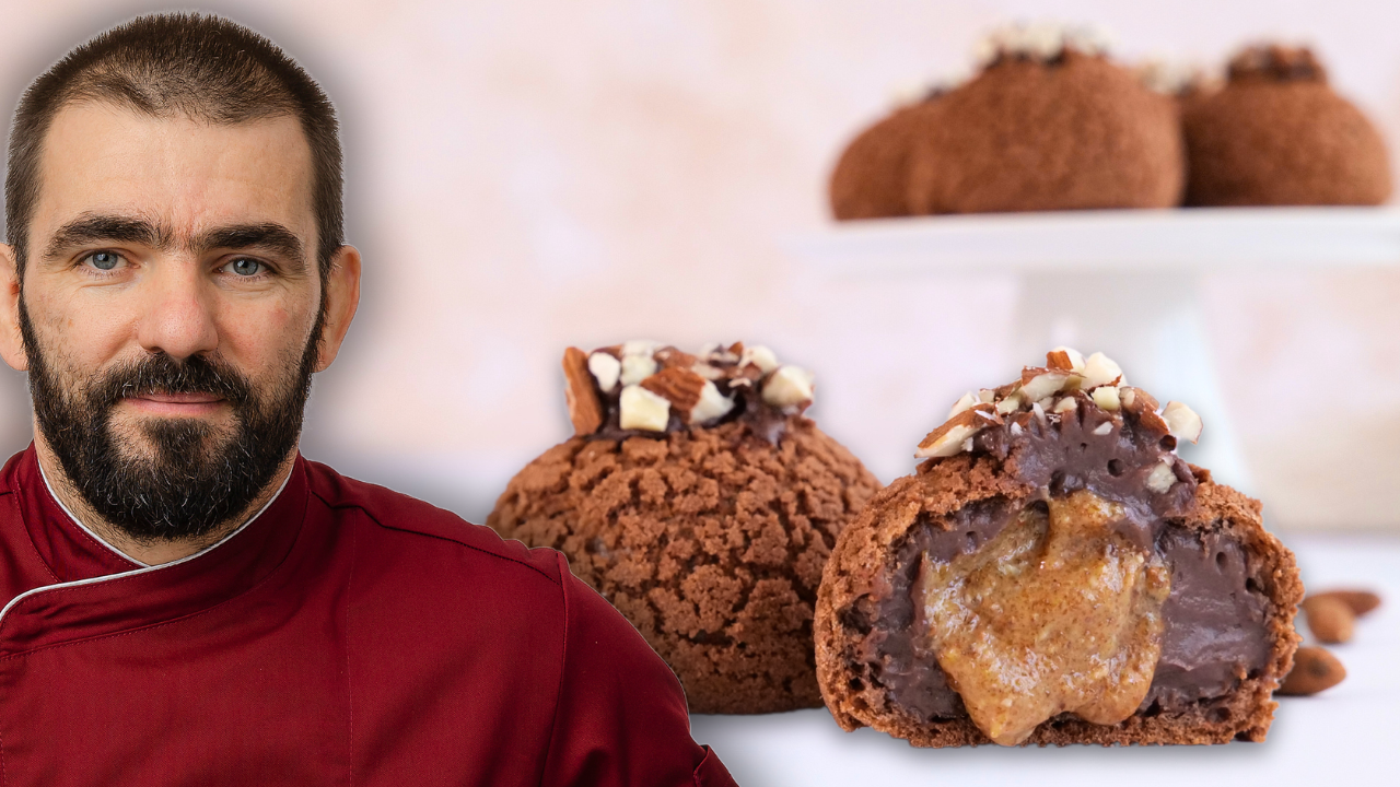 Choux Crocant cu Ciocolata si Pralina