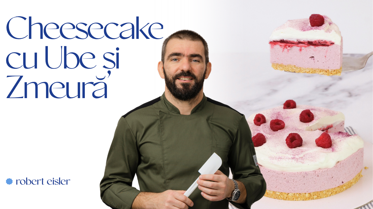 Cheesecake cu Ube si Zmeura