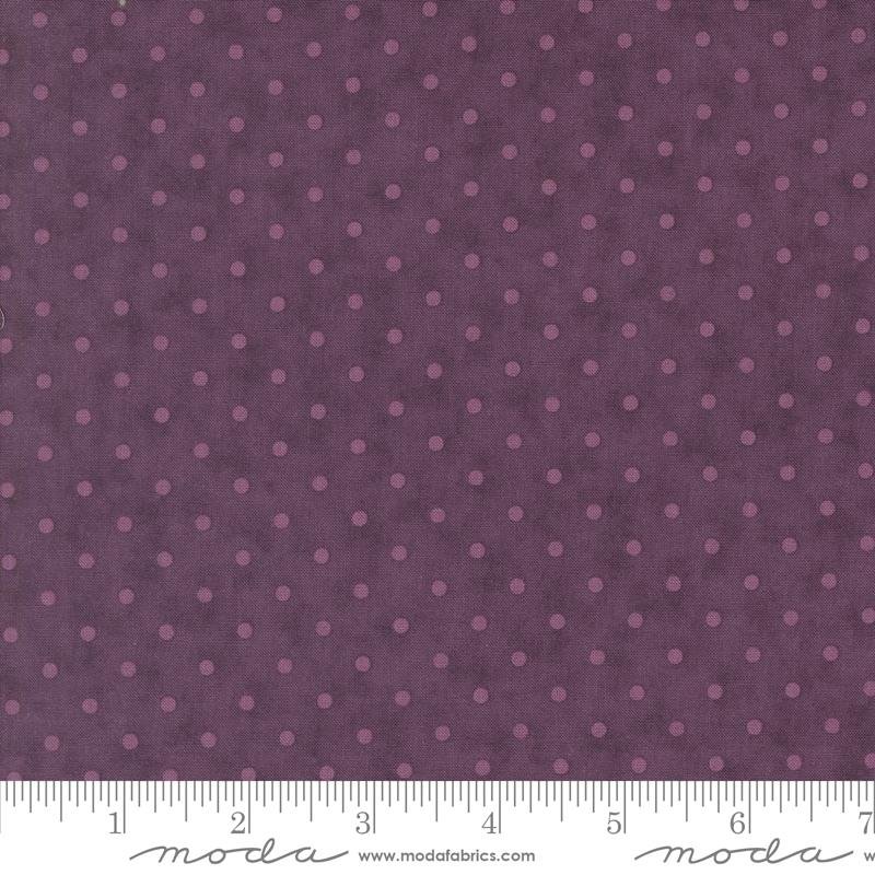 Moda 3 Sisters Favorites Vintage Linens Lavender Fields Perfect Dot Dots Aubergine 44365-30