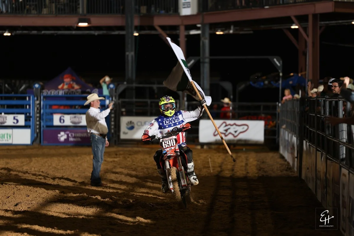 Cowboy Kenny Steel Rodeo Tour freestyle motocross at the Mount Pleasant Rodeo