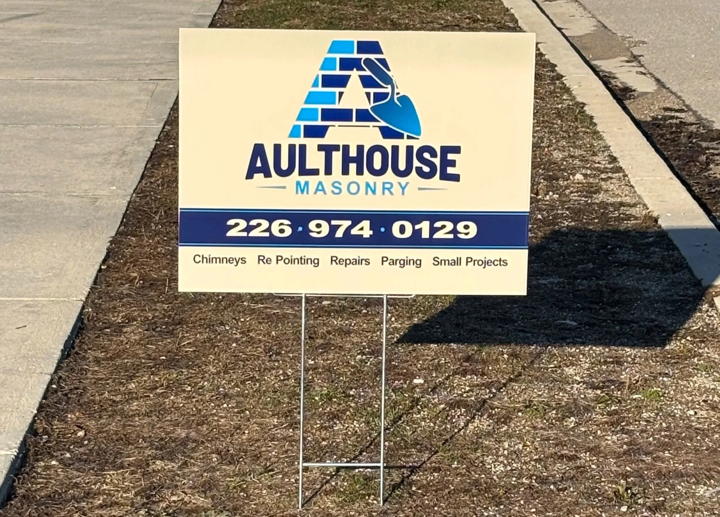 Sign for Aulthouse Masonry - Signupsigns - Neustadt.