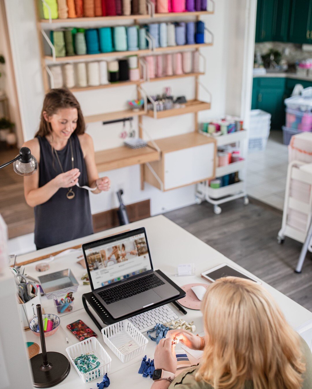 Did you know we cut and tie every elastic hair tie in the studio by hand? Mia taught us her special tying technique that's pretty tough to replicate!⠀⠀⠀⠀⠀⠀⠀⠀⠀
What do you love to spend hours crafting?