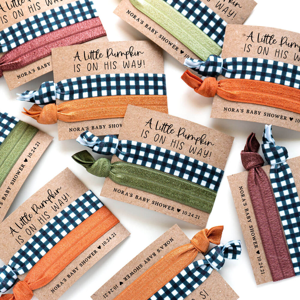 Gender Neutral Baby Shower Favors, Ready to Pop, Hair Ties