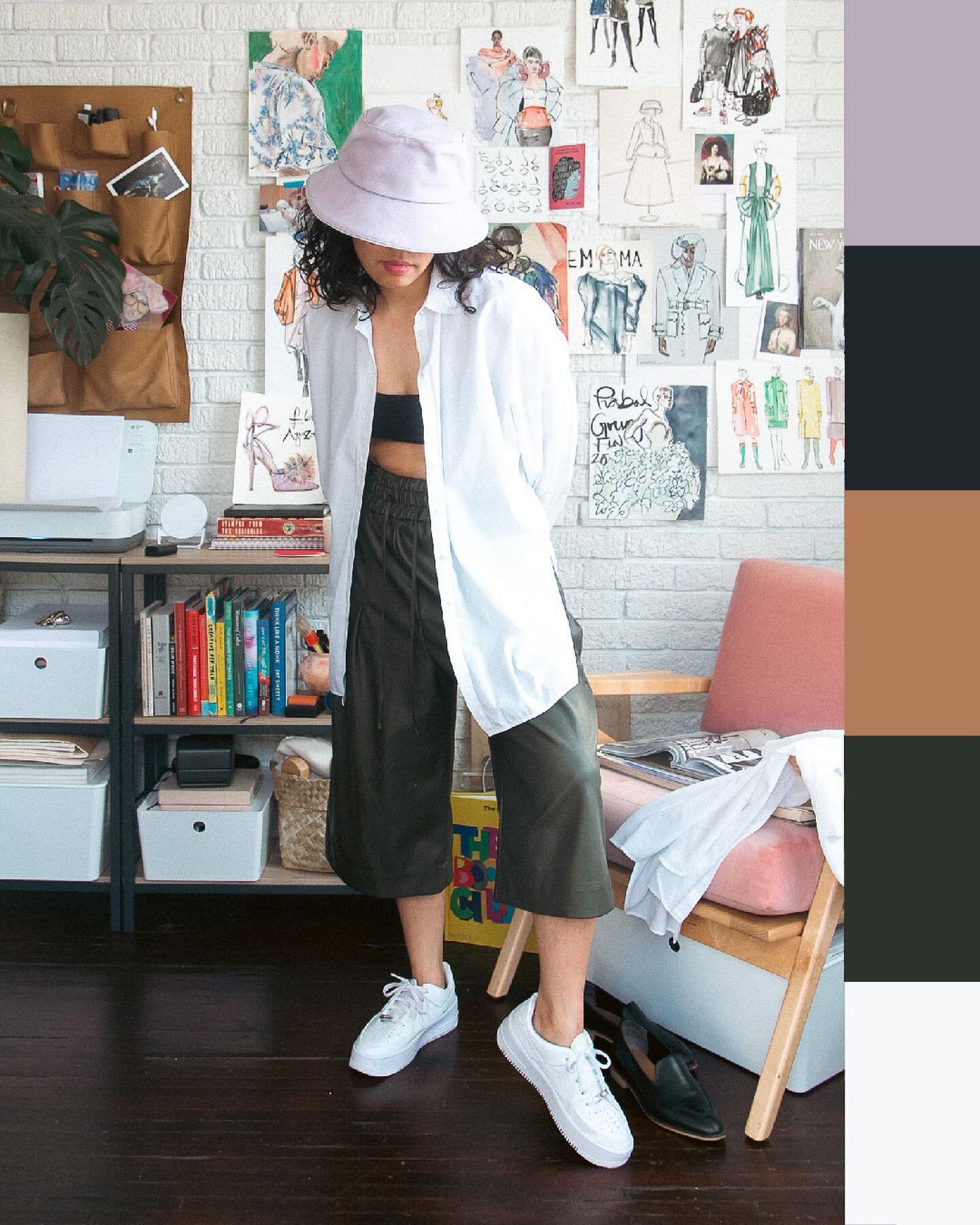 A new #colorfitpalette (hey it&rsquo;s been a while) and a new post on the blog with some Friday ramblings. Link in bio.

I&rsquo;m wearing @31philliplim culottes
@gigipip bucket hat
@hm oversized shirt
and @nike Air Force 1 

#fashionblogger #ootd #