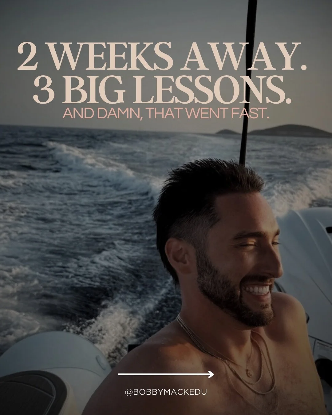 Two weeks in Greece. Zero regrets. Three big ah-ha moments.

How did you disconnect and reboot this summer?

Drop it in the comments!  Let&rsquo;s hear about the fun sh*t that actually makes all this work worth it.

- Bobby