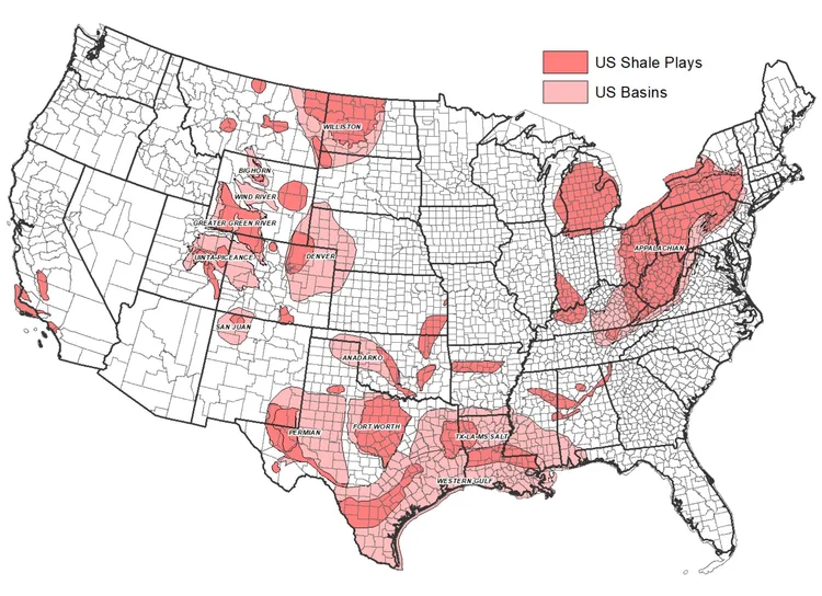 Areas We Buy From Mineral Rights Map — Enfield Minerals