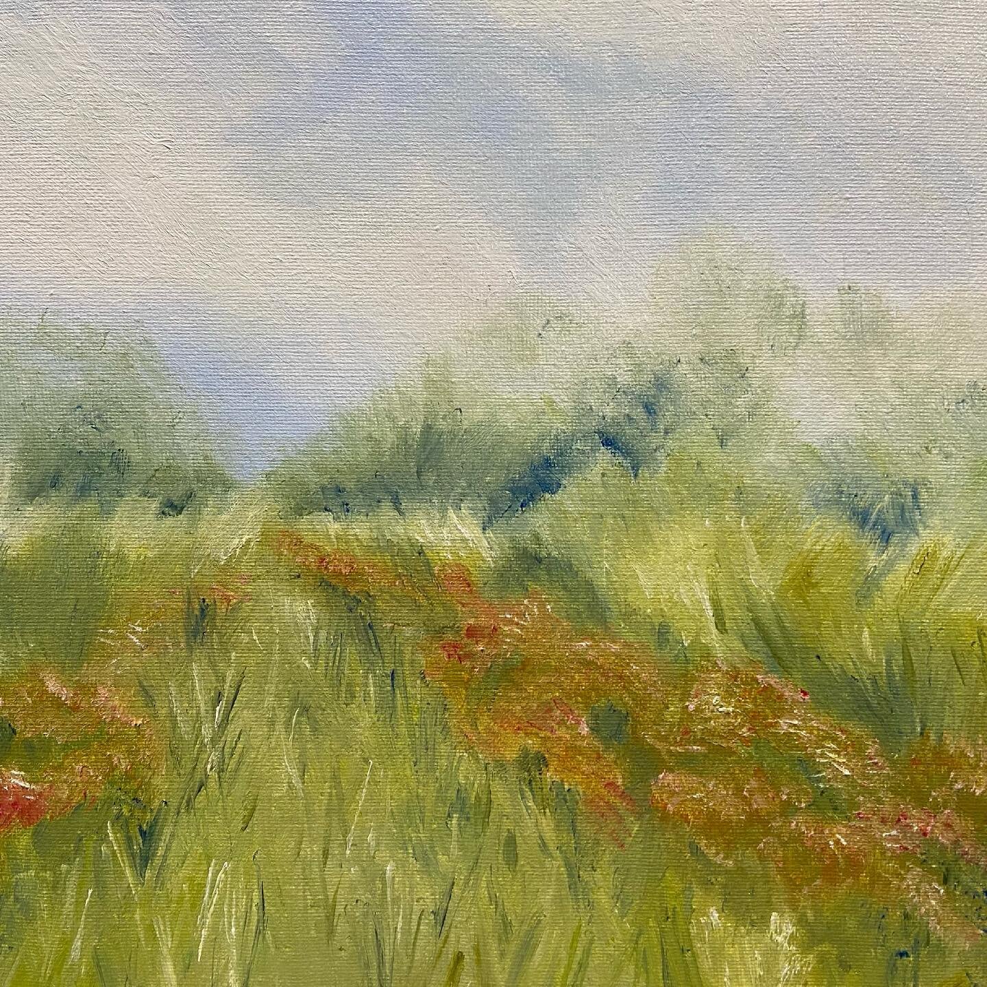Today&rsquo;s piece is titled - Early morning in the heather and grasses.  Inspired by a week spent walking in the #newforest.  Part of a new series of work for the #isleofwightartists open-studios in July. Cx🖼