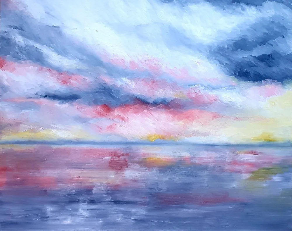 Pink Sunset at Totland Bay