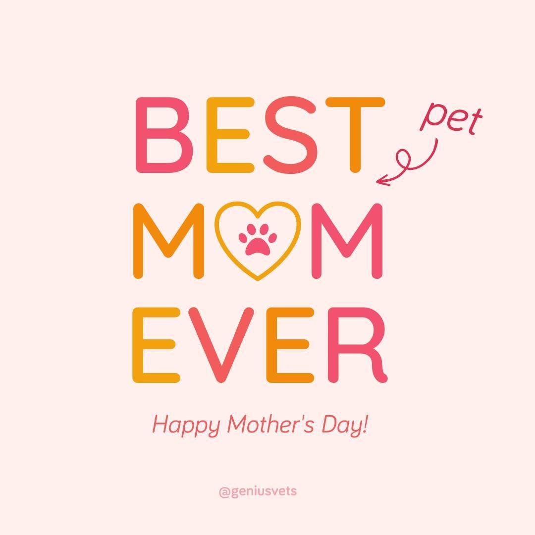 To all the pet moms who go above and beyond to keep their fur babies healthy and happy, we salute you on this special day! 🐶🐱❤️