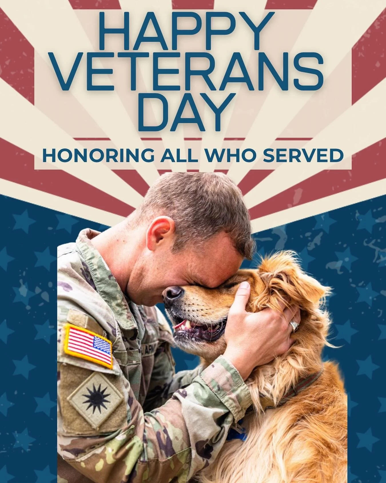 Today we honor the brave men and women who have served our country &mdash; and the loyal service animals who have stood beside them through it all. 🐾

Your strength, compassion, and sacrifice inspire us every day.
From our SFPC family to yours, than