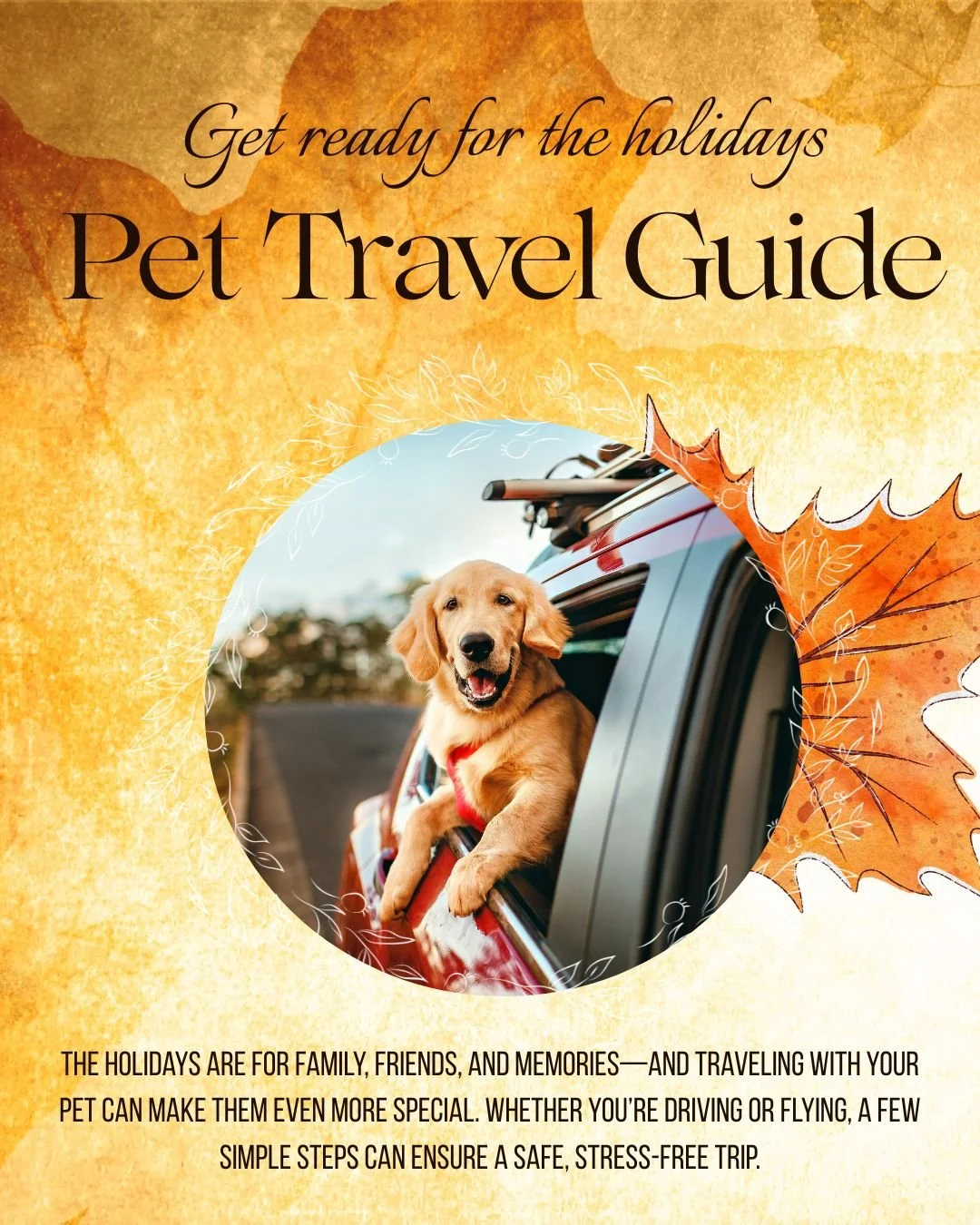 🎄✈️ Planning to travel with your furry friend this holiday season? Make it stress‑free with tips from the American Animal Hospital Association (AAHA).

✅ Book your pet&rsquo;s vet visit to check health &amp; paperwork. 
 ✅ Pack their essentials: foo