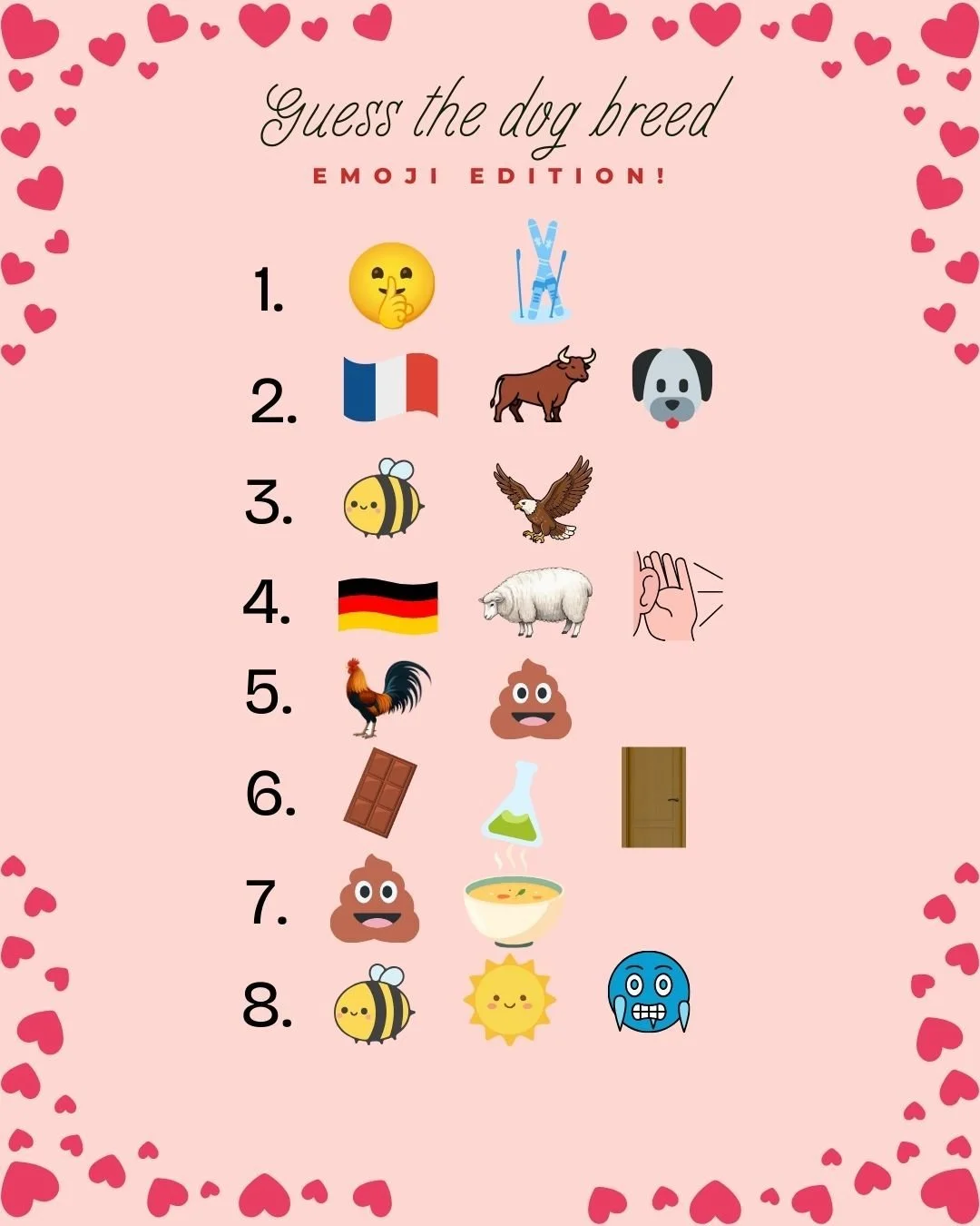Decode the emojis&hellip; if you&rsquo;re a real dog person 🐶🕵️ 

Comment your guess below! Answers posted tomorrow 👇