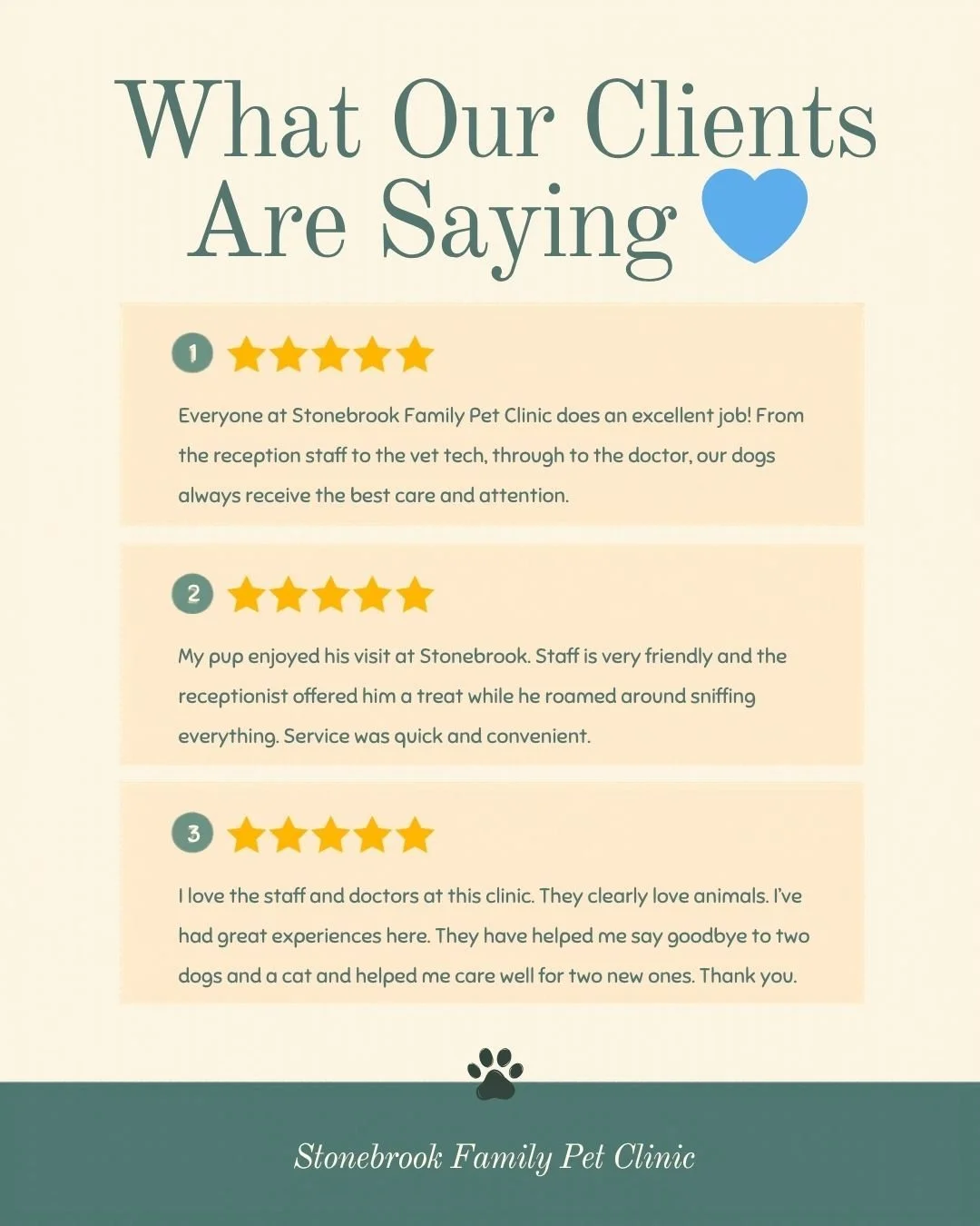 There is nothing that warms our hearts more than hearing from the families we get to serve every day. 💙 Your trust means everything to us, and we never take it for granted.

We pour our hearts into every appointment, every phone call, and every wagg