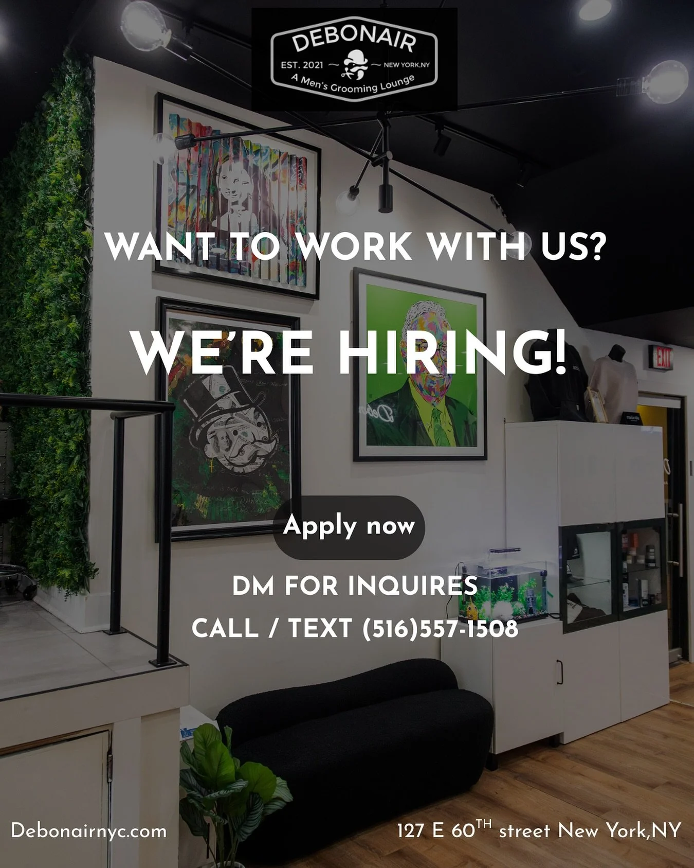 💈 We&rsquo;re hiring!
Passionate about men&rsquo;s grooming? We want YOU on our team! DM or call/text for more information. 

#MensSalonCareers#menssalon #haircutsformen #menshair #midtownstylist #nycbarber #manhattanstyle #nycbarber