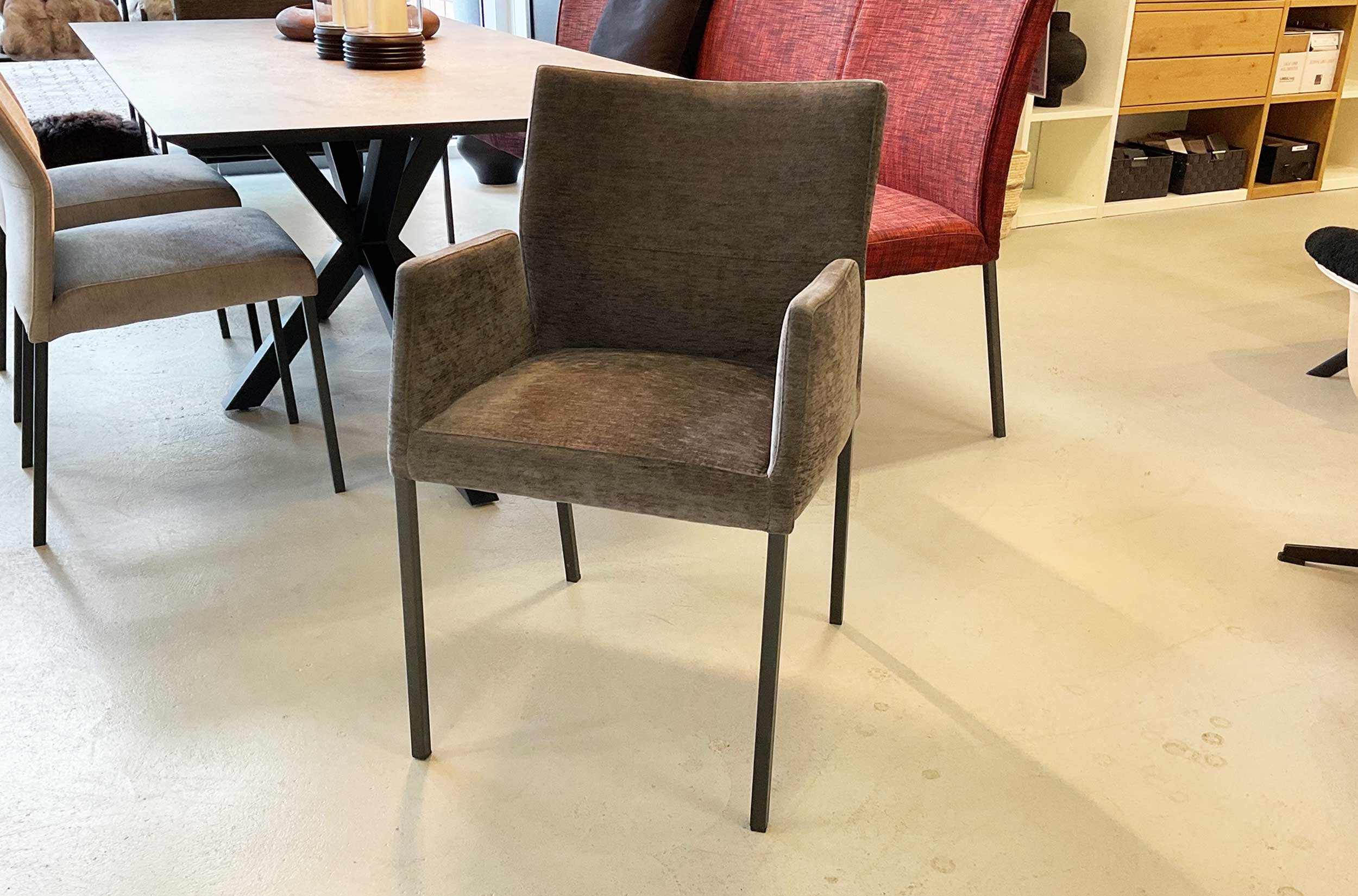 Armlehnstühle Stoff dunkelgrau - 2er-Set - statt je € 389,- jetzt je € 279,-*