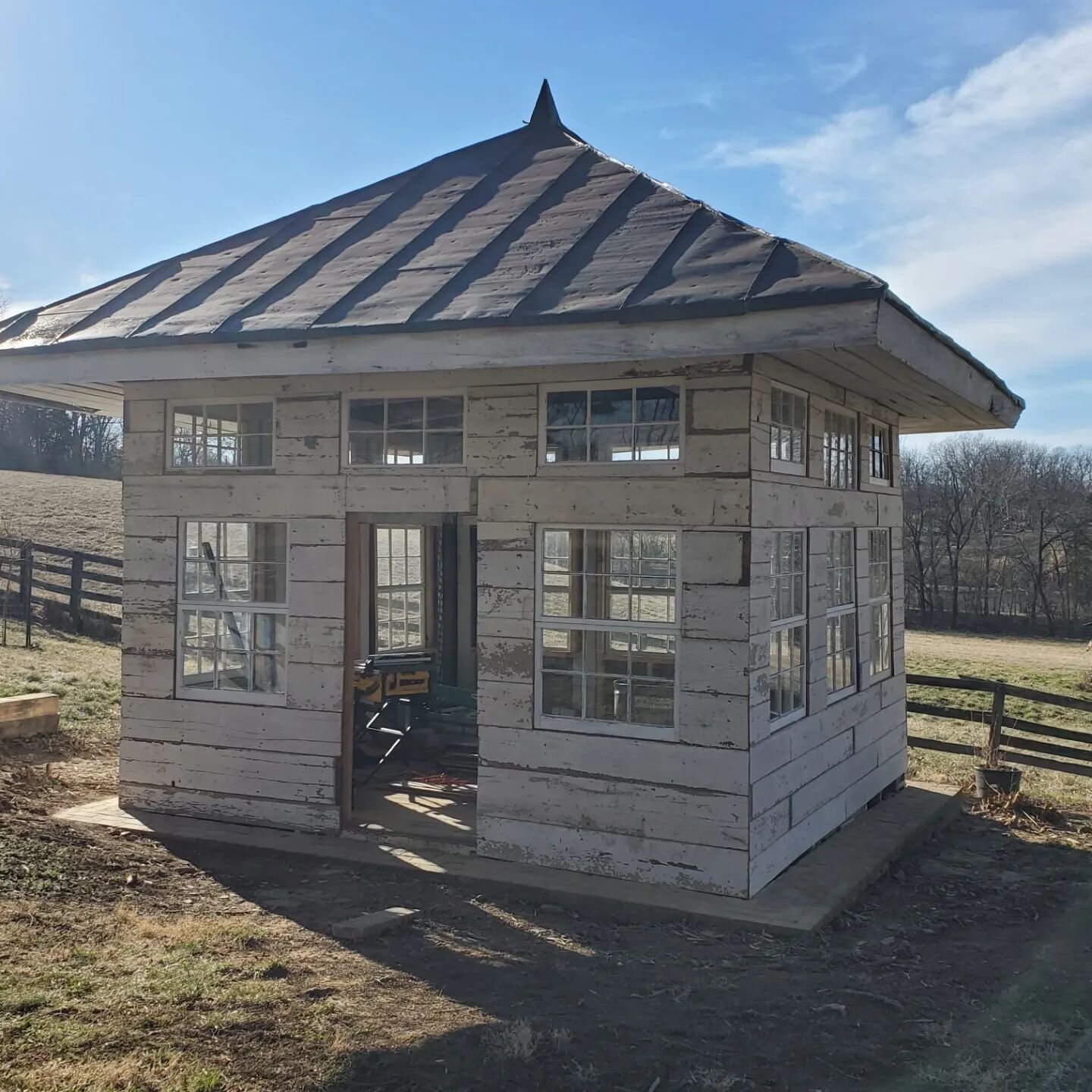 Here are some pics of it with siding on .just need to trim the corners and hang a door and clean up. If anyone is looking to convert a structure into something more FUNK tional. Or create something from scratch , hit me up.thanks again and enjoy .