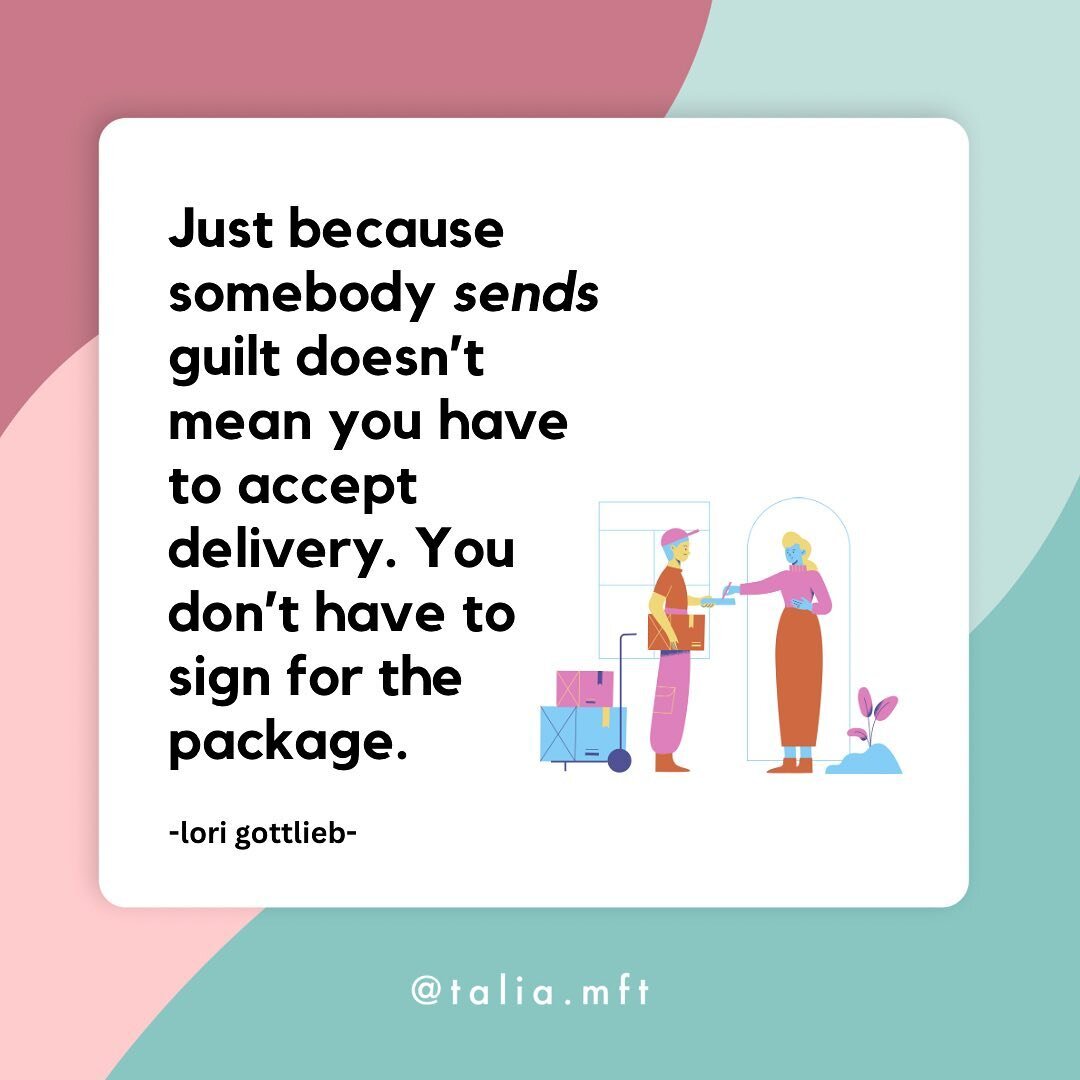 No one can &ldquo;make&rdquo; you feel guilty (even if they try). You can choose whether or not to take on the guilt that someone sends your way, or say no thanks.

A typical time when someone may guilt you: When you&rsquo;re setting boundaries with 