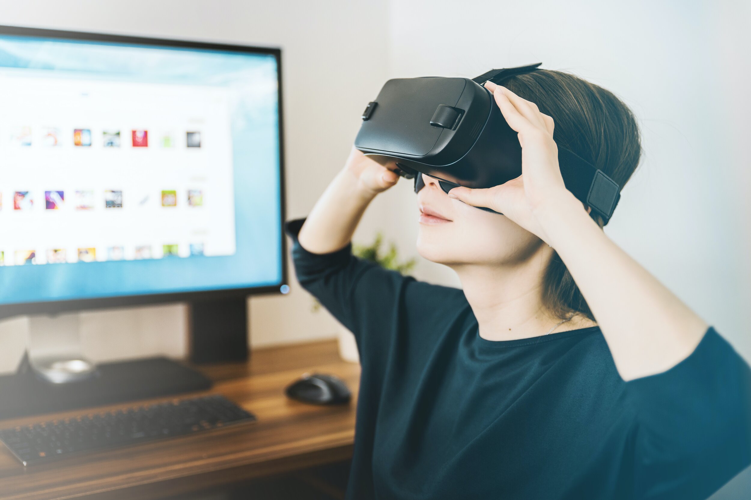 Virtual tours through a VR headset.