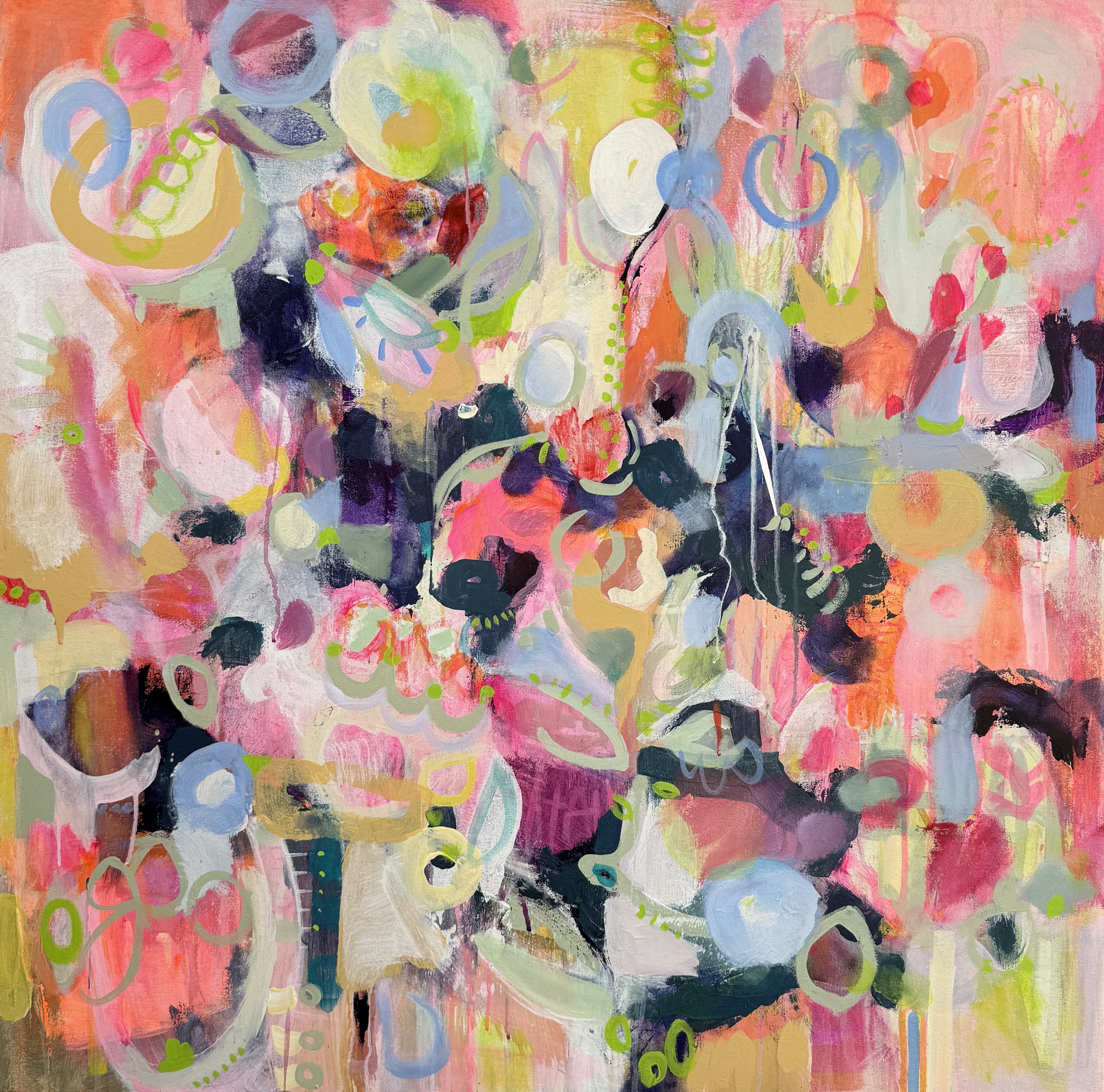 Happiness Forgot To Whisper, 2026, Acrylic on Canvas, 36x36