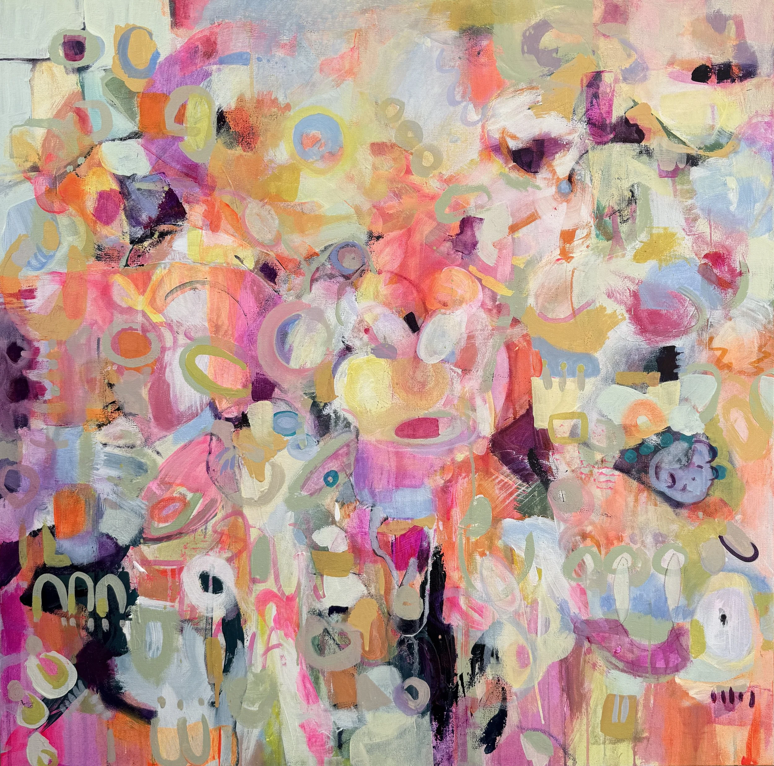 Optimism Had Tea In The Garden, 2026, Acrylic on Canvas, 36x36