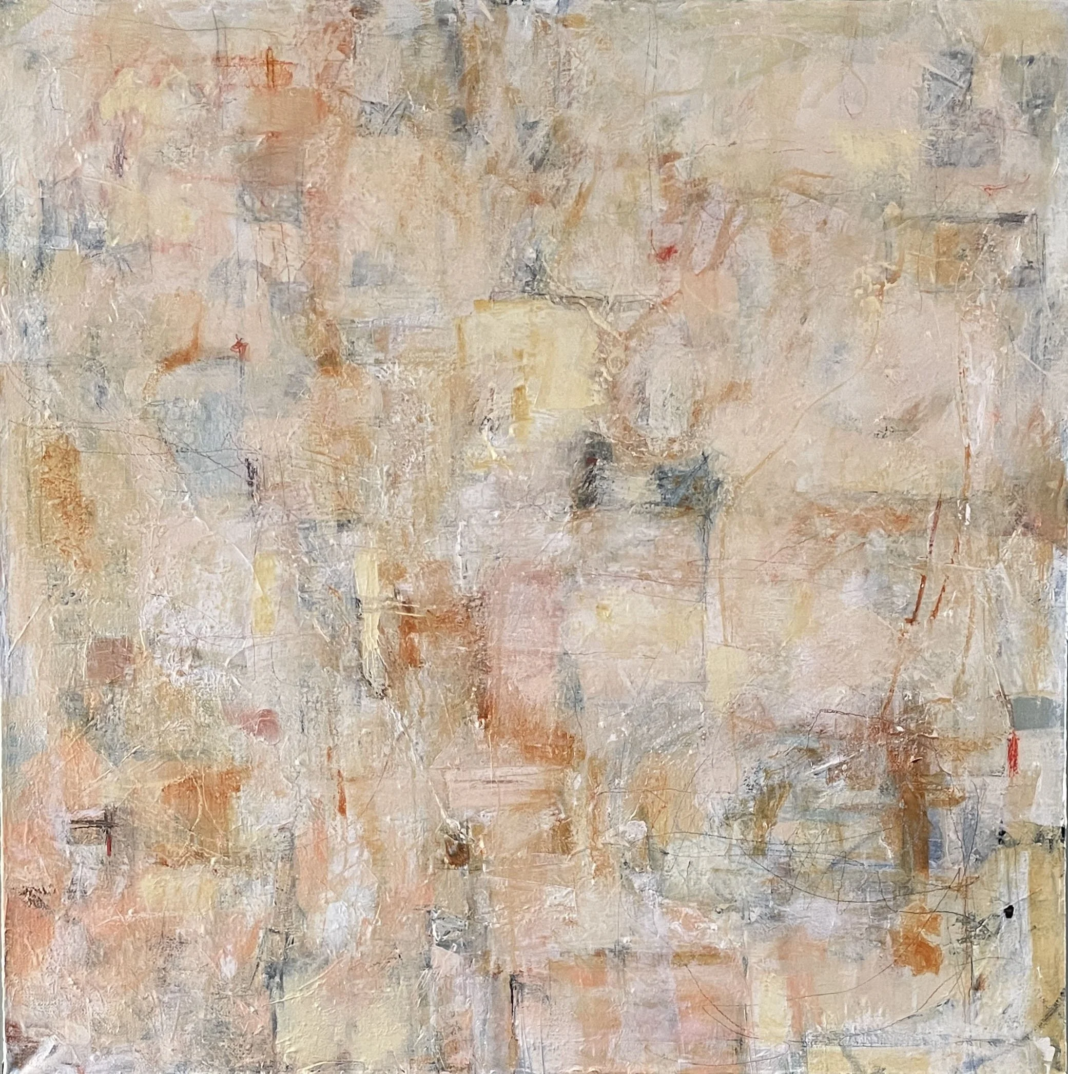 Cracking Open At Dawn, 36x36, Acrylic on linen, 2023