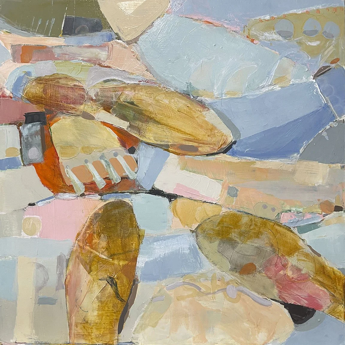 One Day We Will Walk Together Again 18x18 Acrylic on Panel,2024