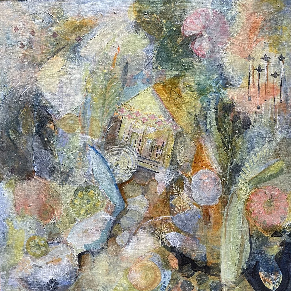 Bobby Loves Gumbo, acrylic on panel, 18x18 - private collection