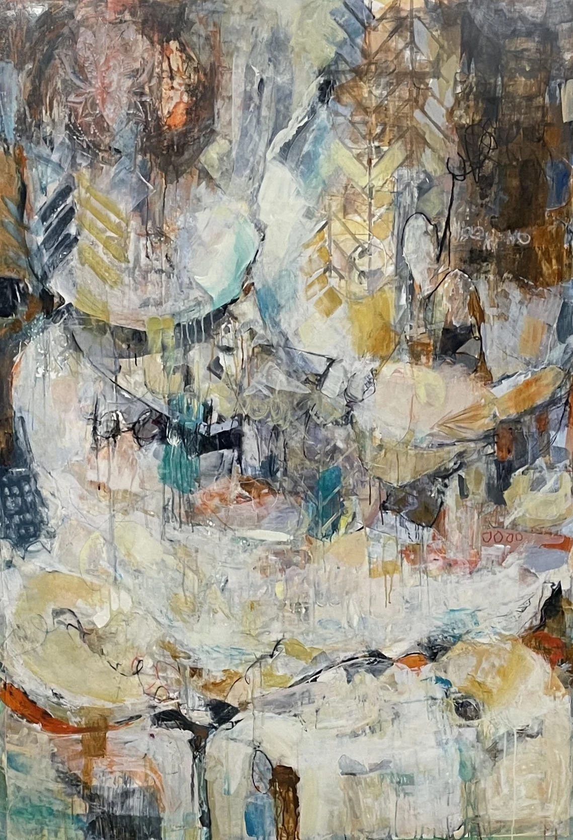 In The Act Of Living, 60 x 38, Acrylic on Yupo, 2022
