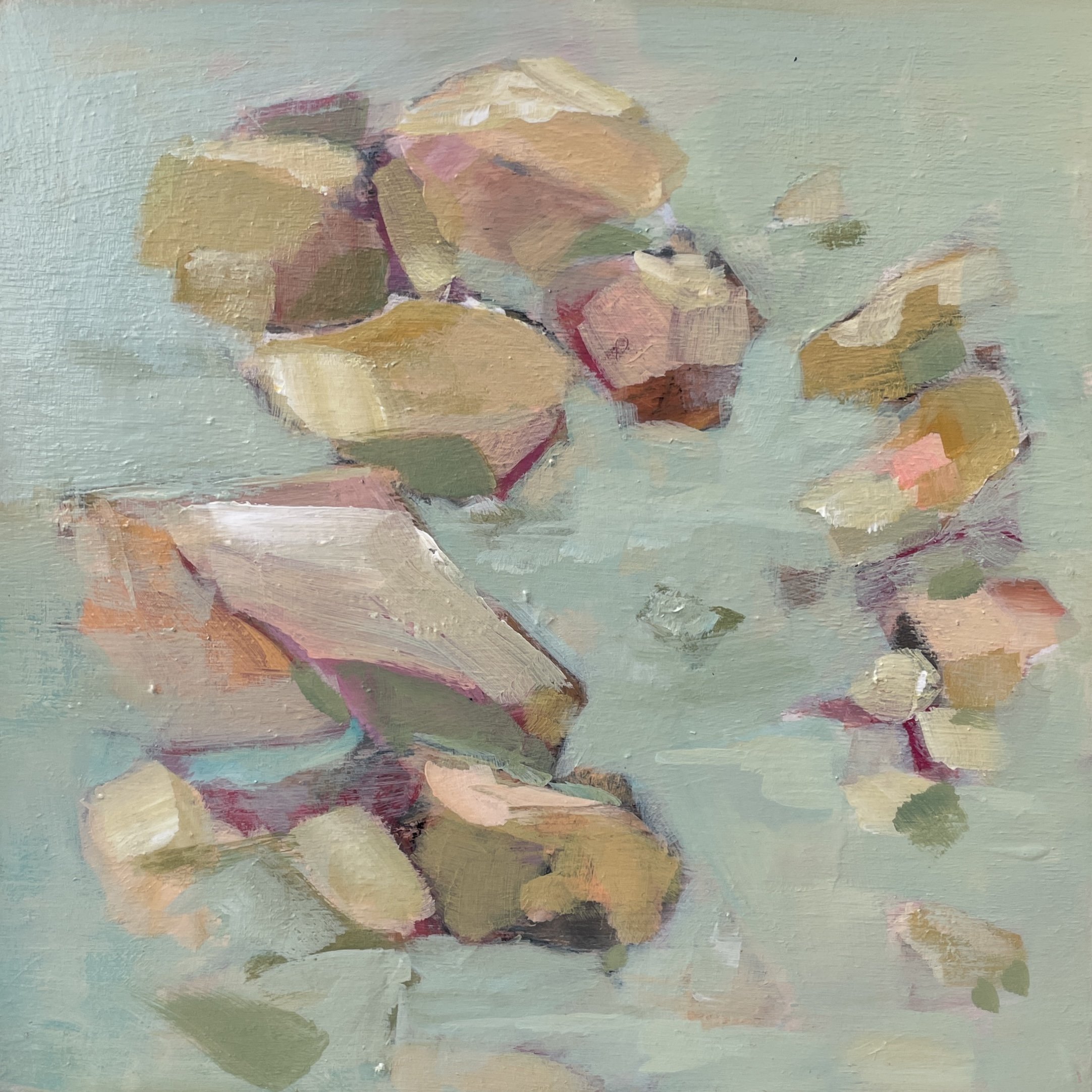 Leggiero, Acrylic on Panel, natural floater frame, 10x10, framed size 11.5 x 11.5