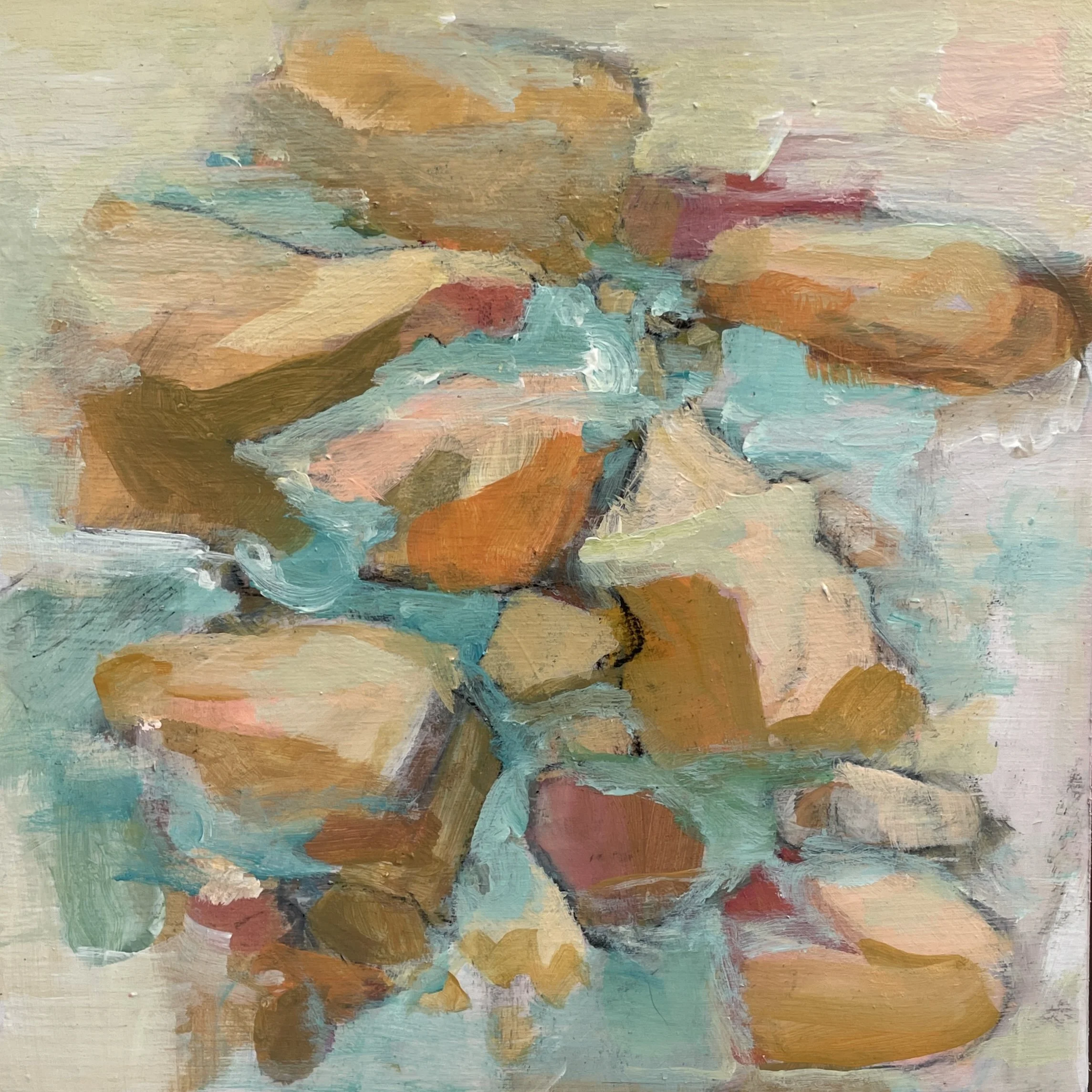 Adante, Acrylic on Panel, natural floater frame, 10x10 - Private Collection