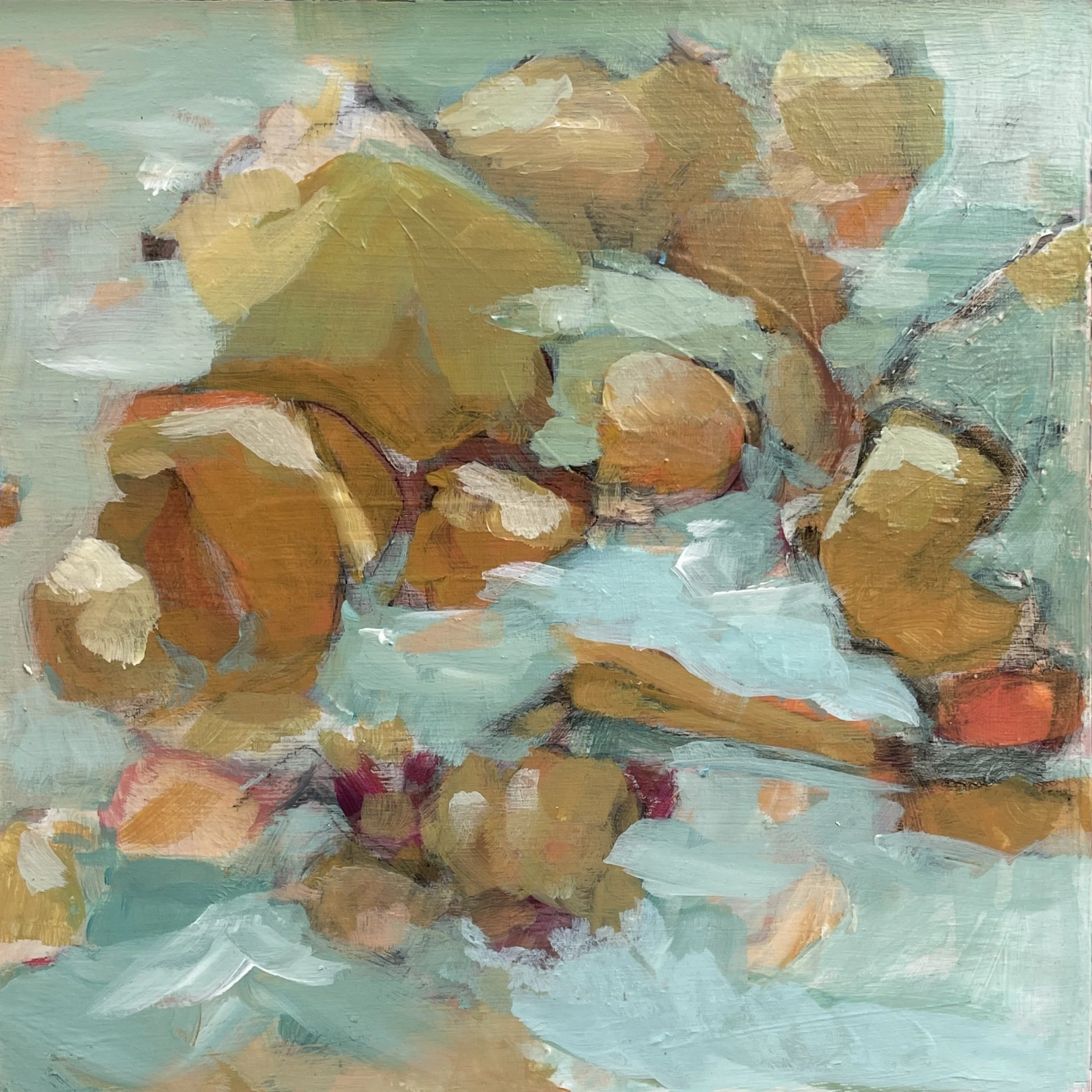 Legato, Acrylic on Panel, natural floater frame, 10x10, framed size 11.5 x 11.5 - Private Collection