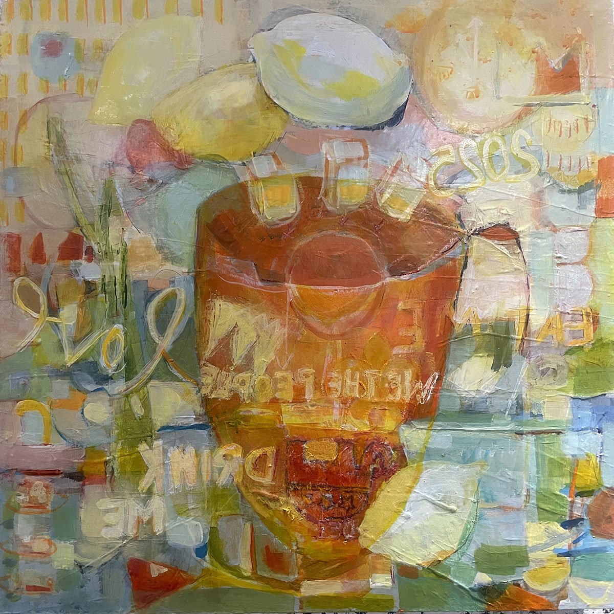 (Don't) Drink Me, 18x18, Acrylic on Panel, 2025