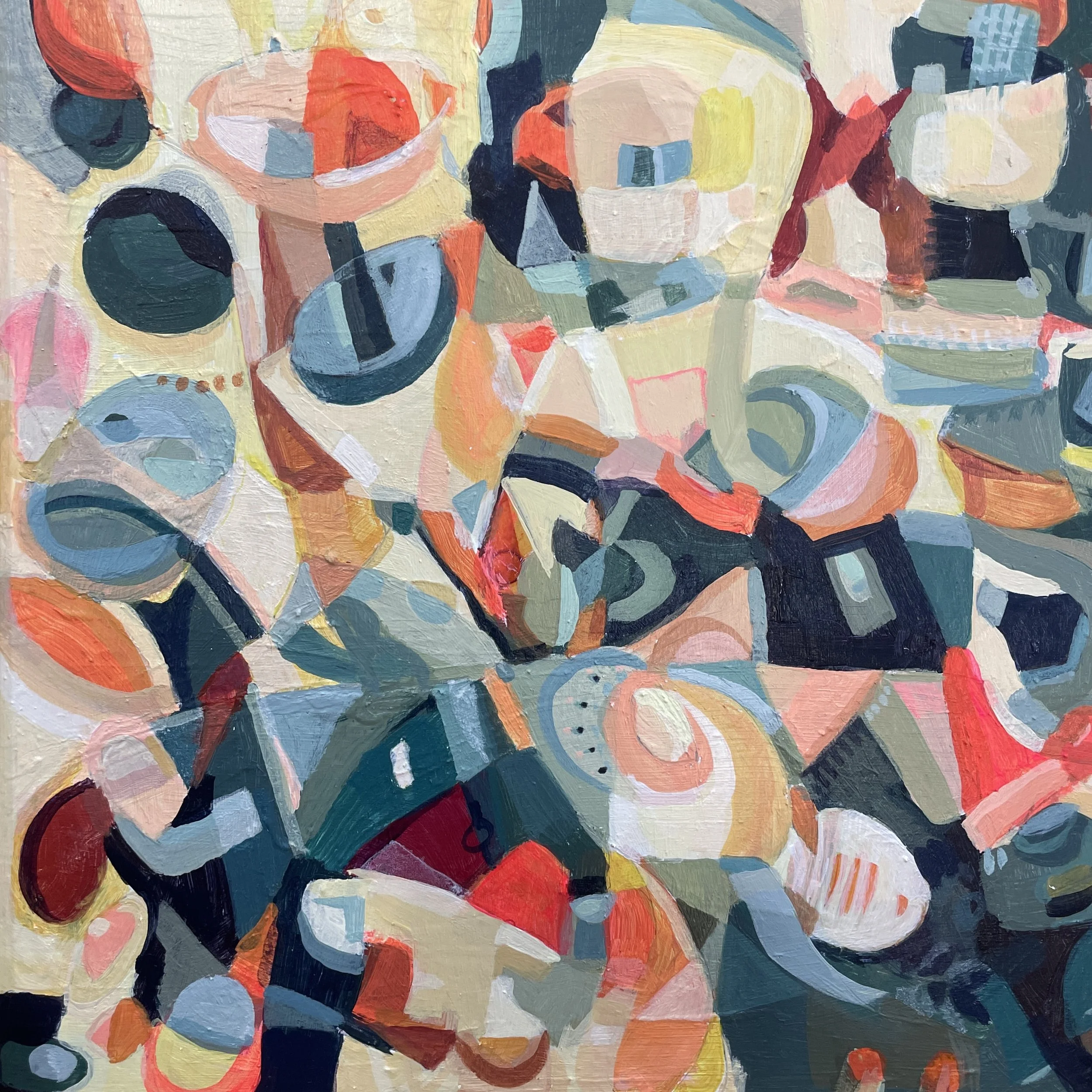 The Treasure Box, Acrylic on panel, natural cradle, 12x12