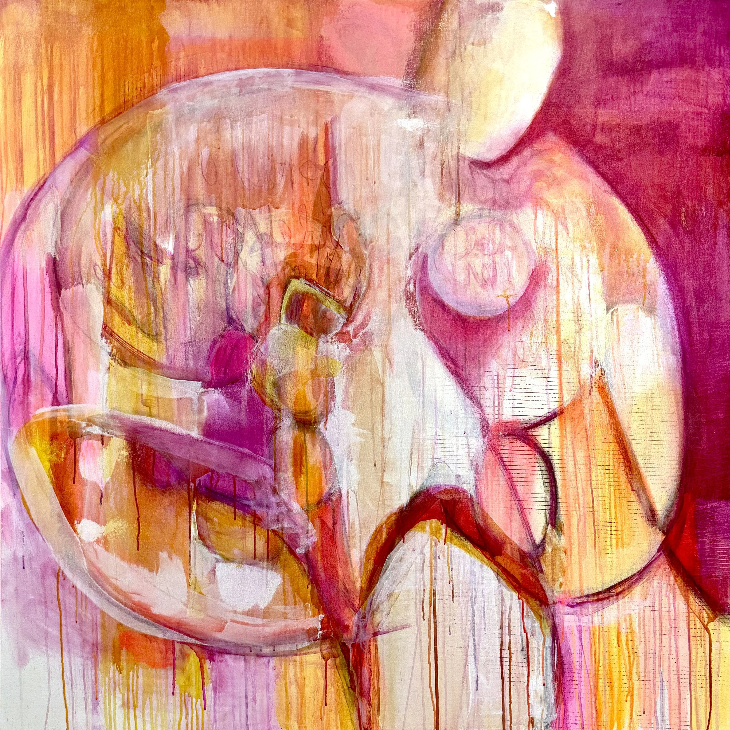 Gathering Balance, 2026, acrylic on canvas, 48x48