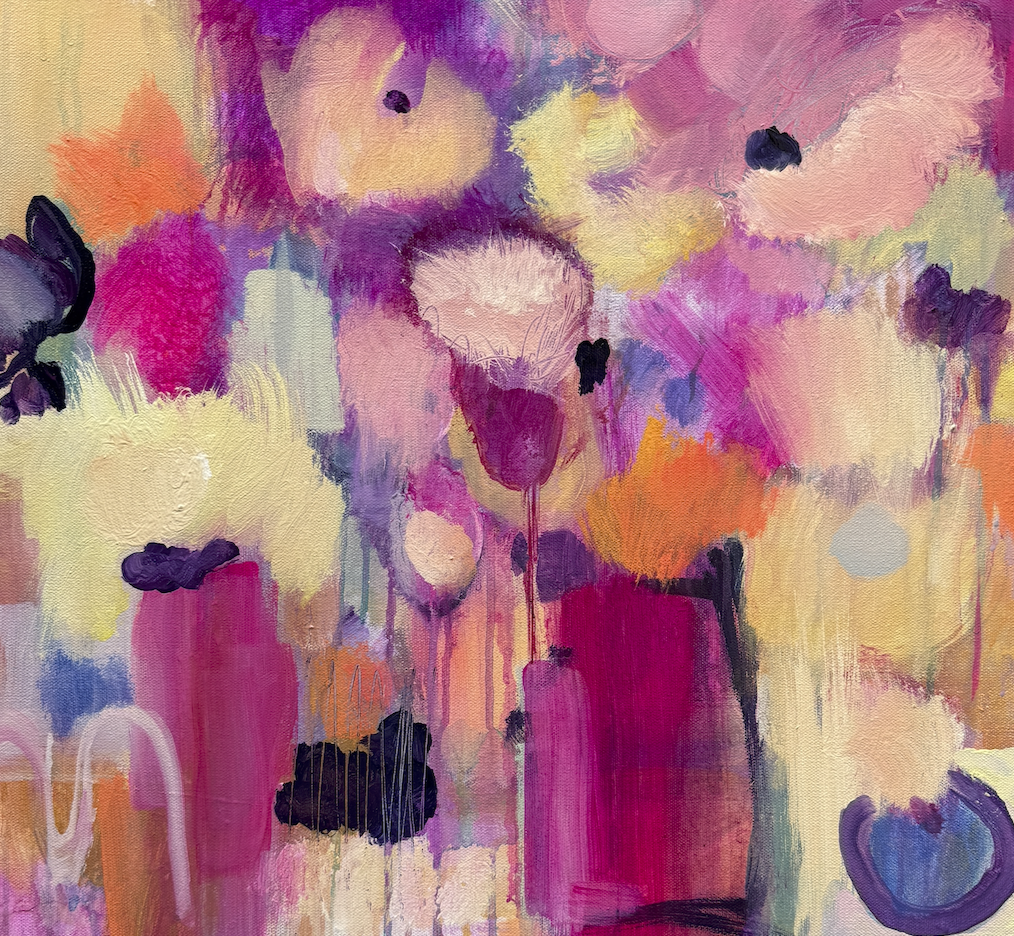 Pink Has Plans, 2026, Acrylic on Canvas, 20 x 20