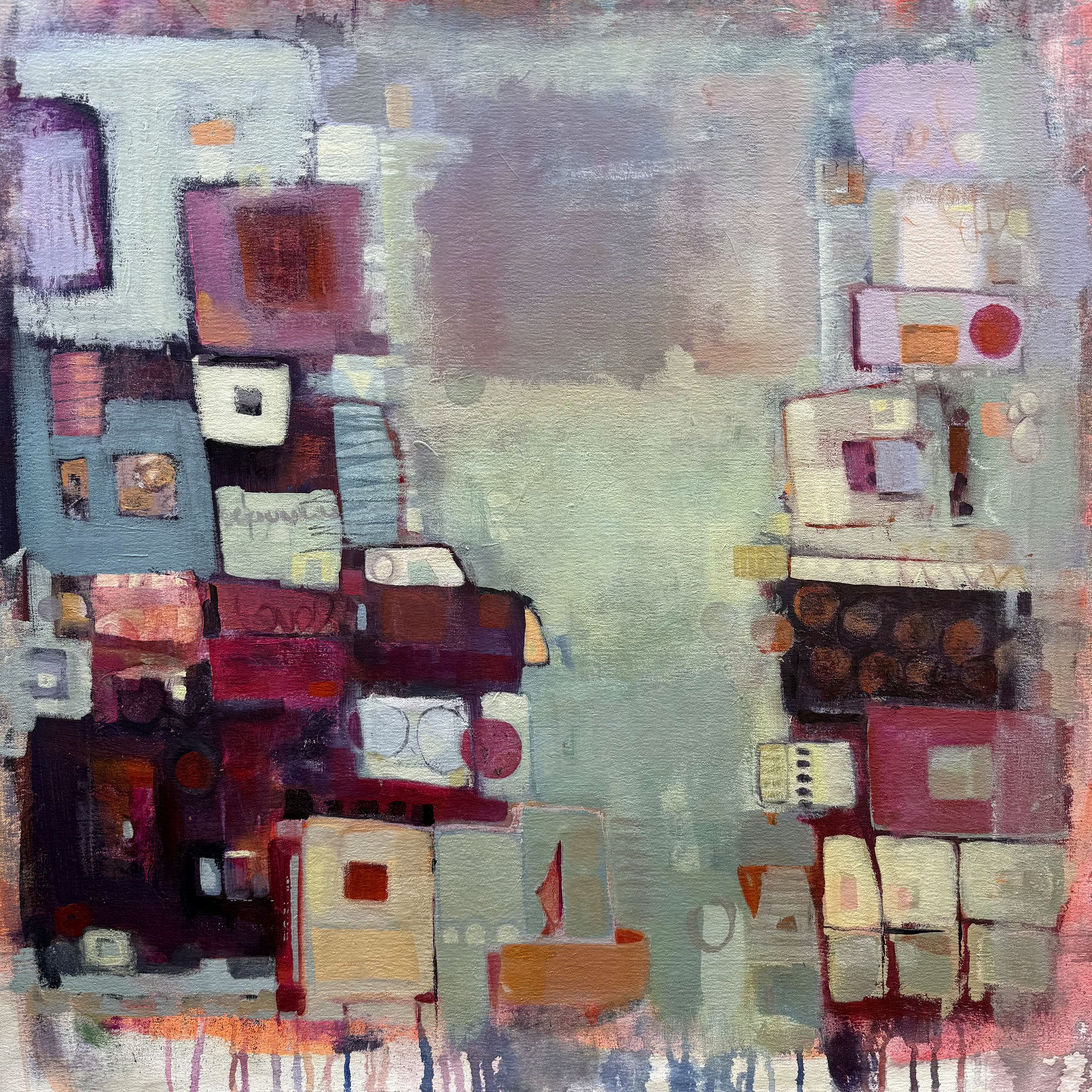 The Season Shifts, Here, acrylic on canvas, 65x65cm, 2026