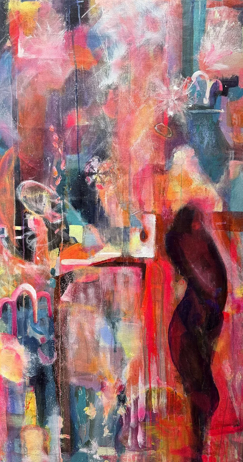 Our Paths Crossed And Crossed Again, 2025 Acrylic on Canvas 56x30