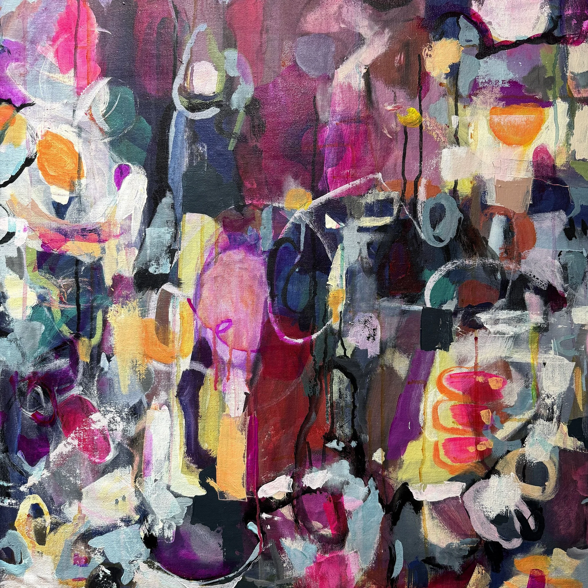 In Dreams I Float Away With You, 2025,
Acrylic on Canvas, 32x32