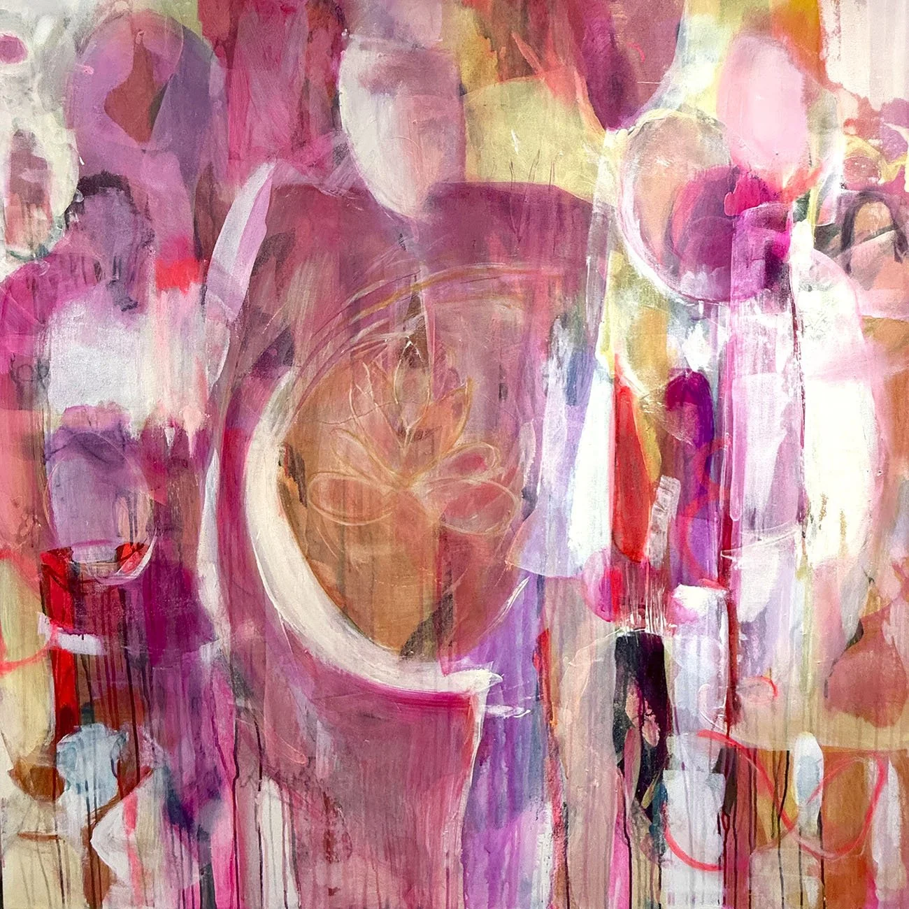 Echoes of Peace,2026, acrylic on canvas, 48x48