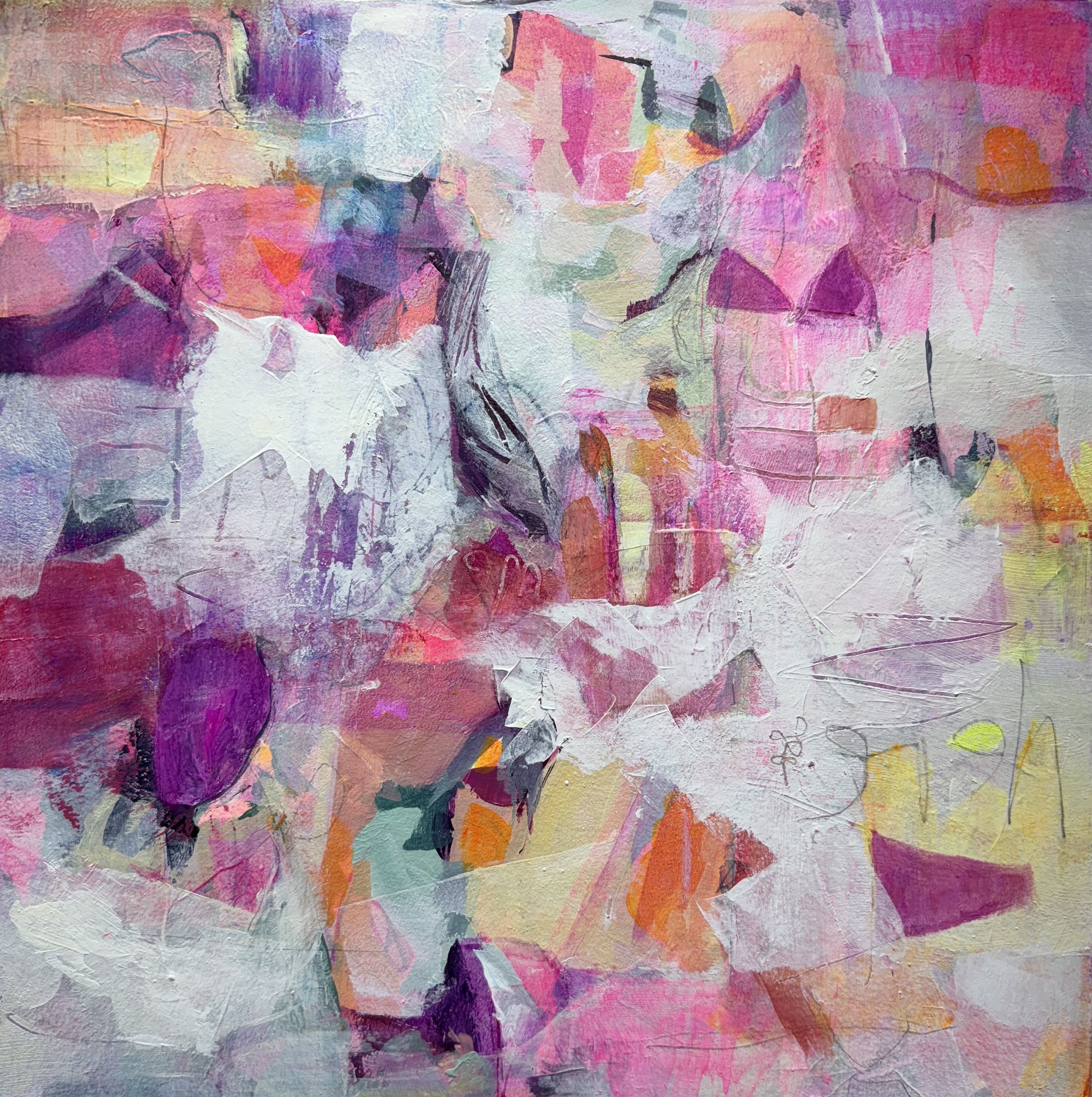 Diffused Authority,  2025,
acrylic on panel 14x14