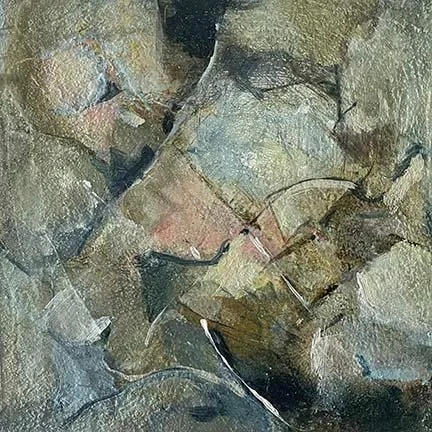 Tidal 7, acrylic on panel,  6x6 