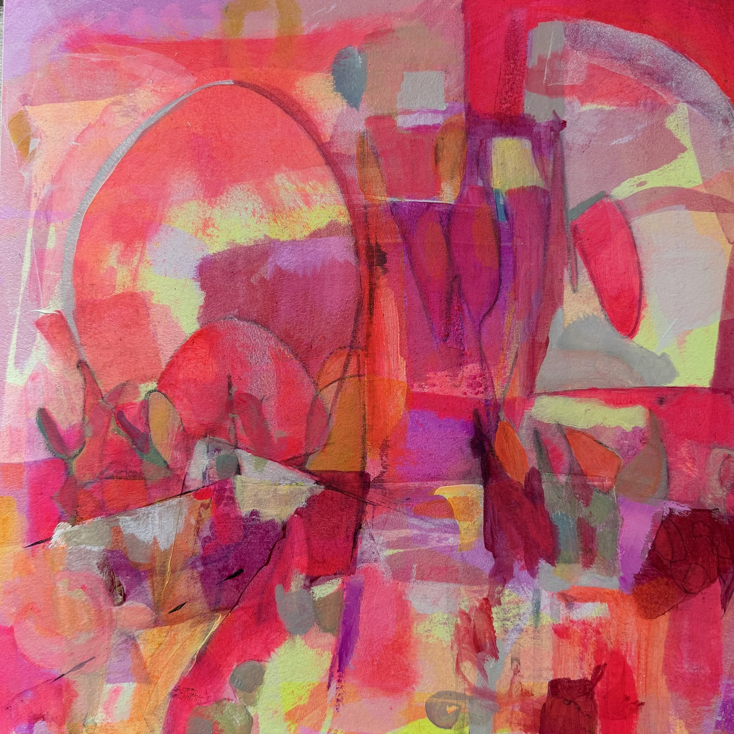 What's Out Is In, 2025,
acrylic on panel 14x14