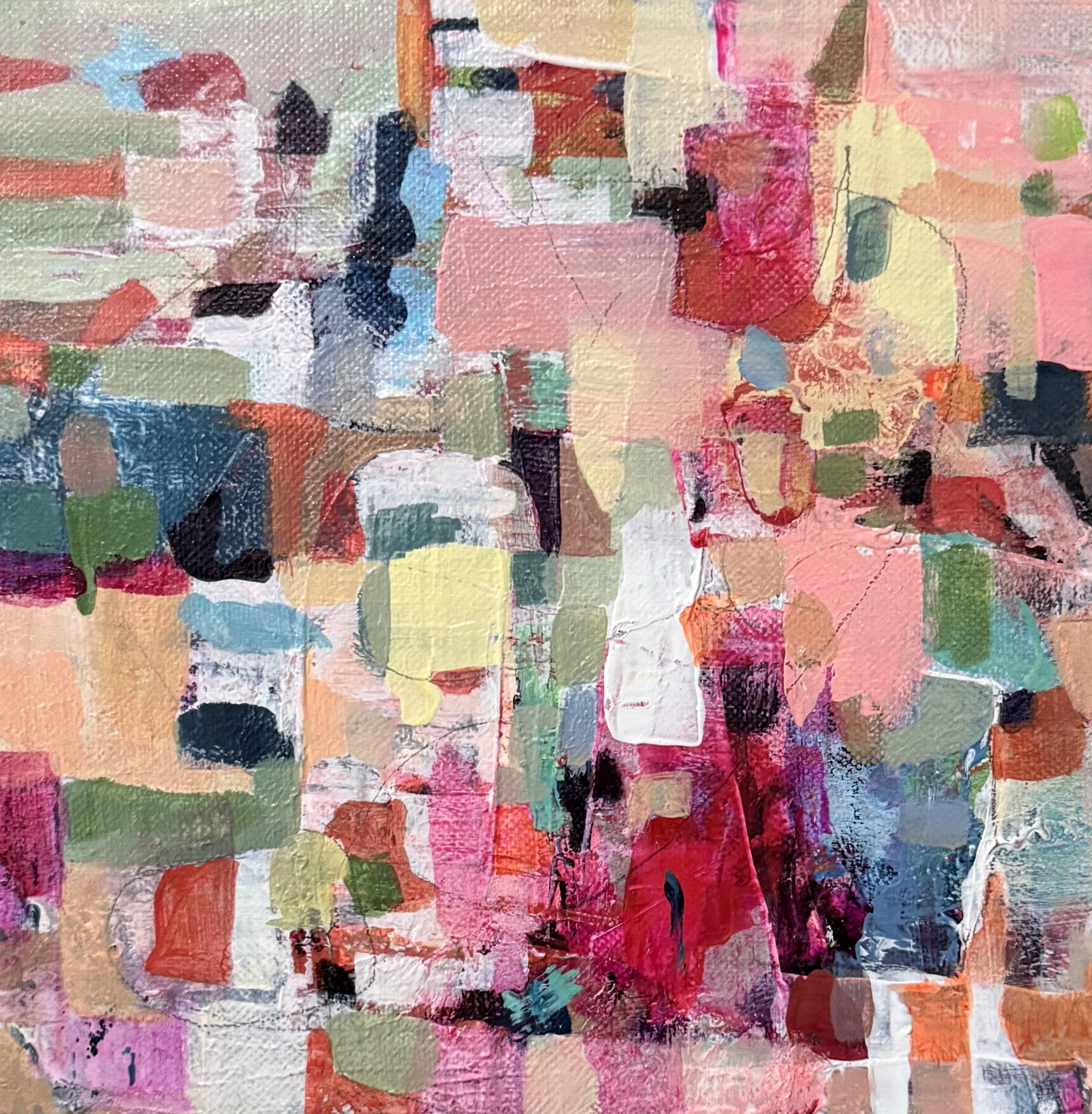 Pink Passage, 2025,
acrylic on canvas, 8x8