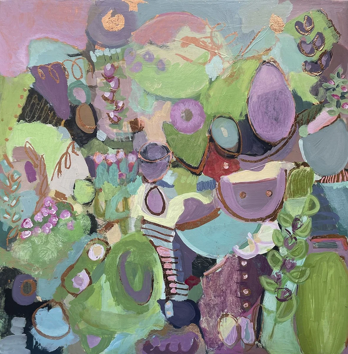 Purple Sage, Purple Sage, 20x20 Acrylic on Panel, 2024