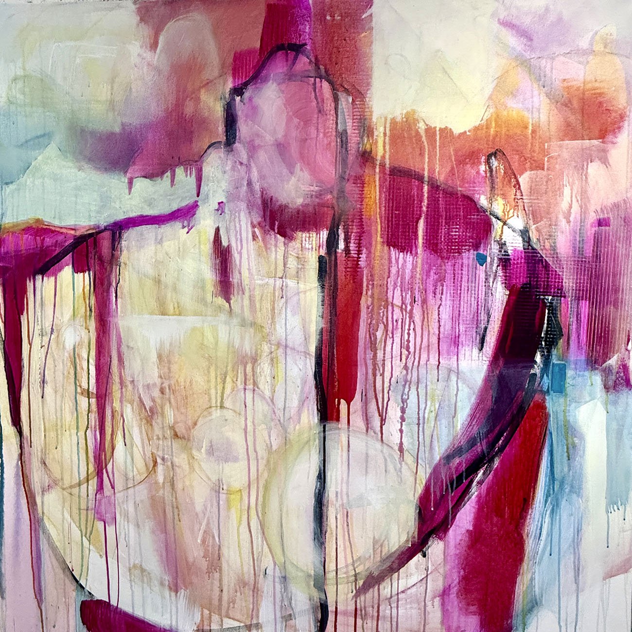 Centered In Truth, 2026, acrylic on canvas, 48x48