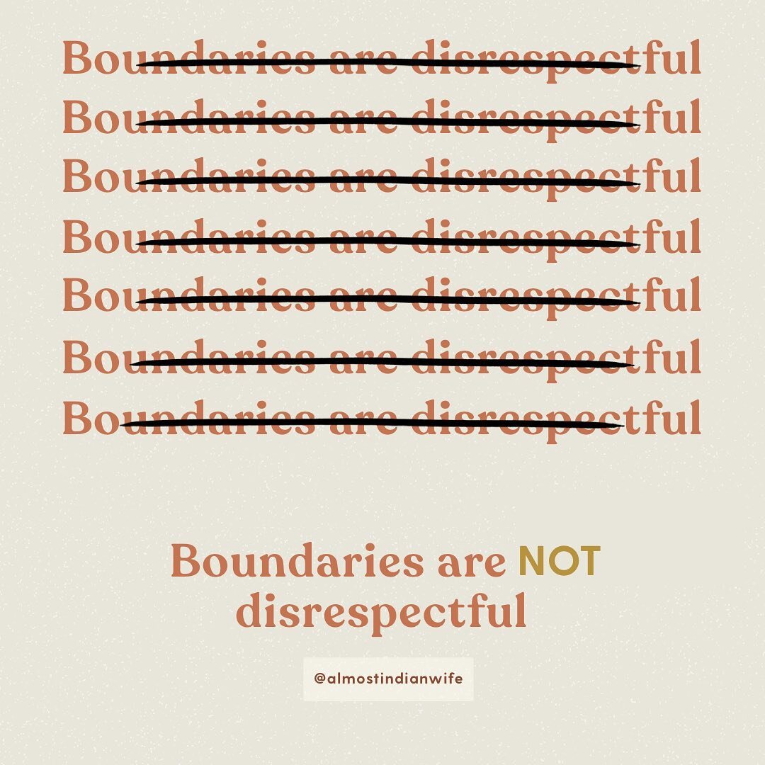 How often have you started to believe that creating boundaries is disrespectful? Well, today I&rsquo;m reminding all of us that they aren&rsquo;t.

We create boundaries to have healthy relationships in our lives. This doesn&rsquo;t mean people have t
