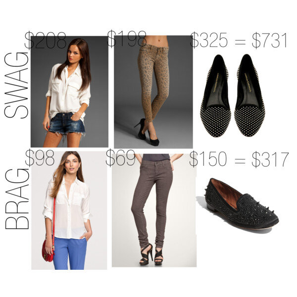 Swag/Brag: Leopard + Silk + Studs