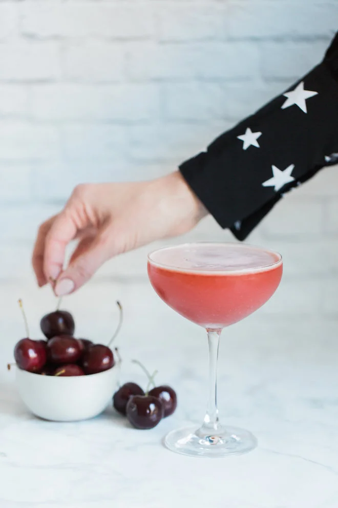 Tart Cherry Gin Fizz