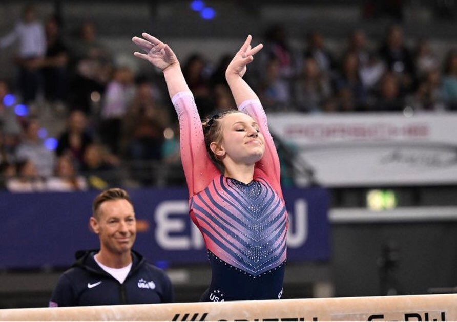 CONGRATULATIONS to WOGA&rsquo;s Ashlee Sullivan for winning the Gold Medal with Team USA at the DTB Pokal Team Challenge in Stuttgart, Germany. WE ARE SO PROUD OF YOU 🤩