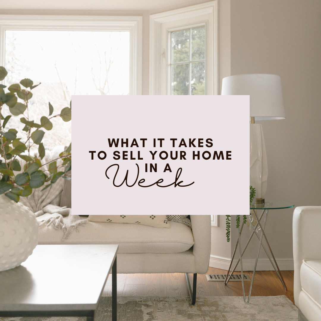 How to sell your home in a week